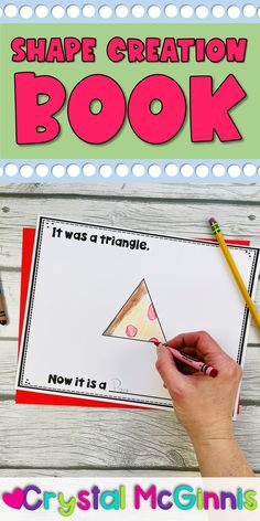 the shape creation book for children to use with their own hands and pencils on paper