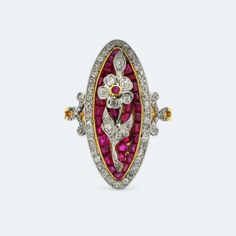 an antique ruby and diamond ring