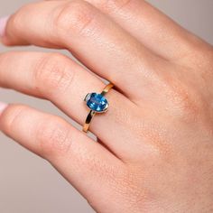 A 14K gold ring with a natural sapphire gemstone oval cut in yellow gold. A perfect solitaire engagement gold ring for women, stacking and delicate that adds glam to every outfit. Sapphire is the birthstone of September. 100% handcrafted with love! D E T A I L S ● Metal: 14K gold ● Gemstone: Sapphire ● Gemstone weight: Sapphire 1.55ct ● Choose from the drop down menus the available options (Ring size) and leave us a note for any special requirements. ● All our pieces are delivered beautifully pa Neelam Ring, Blue Sapphire Engagement Ring, Sapphire Solitaire Ring, Shiny Jewelry, Sapphire Solitaire, Sapphire Engagement Ring Blue, Sapphire Engagement Ring, 14k Gold Ring, Sapphire Engagement