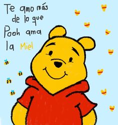 a drawing of winnie the pooh in spanish