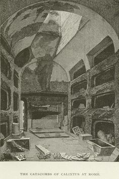 the catacombs of calix's at rome, from an old book