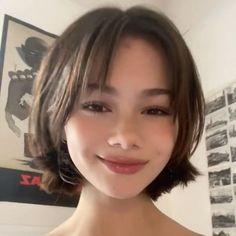 Girls With Short Hair Aesthetic, Face Claims Short Hair, Super Short Hair With Bangs, Asian Girl Short Haircut, Short Aesthetic Haircuts, Face Claim Short Hair, Short Japanese Hair, Douyin Short Hair, Outfit For Short Hair