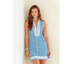 Show off your feminine side with this breezy sleeveless tunic that takes you effortlessly from the beach to the cafe. From Cabana Life. Sleeveless Beach Dress For Spring Poolside, Casual Sleeveless Dress For Summer Outings In Spring, Beachy Sleeveless Dress For Poolside, Breezy Sleeveless Poolside Dress, Chic Sleeveless Beach Dress For Poolside, Beachy Sleeveless Dress For Beach, Casual Sleeveless Dress For Summer Beach Outings, Sleeveless Sundress For Poolside, Sleeveless Summer Beach Dress For Summer Outings