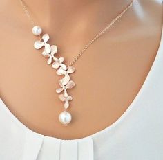 Pearl Necklace ,Rose Gold Necklace, Orchid Flower Necklace Bridesmaid gifts Orchid wedding Gifts Mothers Gift Sisters Gift Bridal Gifts. LaLaCrystal on Etsy Formal Flower Pendant Necklace For Mother's Day, Elegant Personalized Pink Necklace, Delicate Rose Gold Necklace For Birthday, Flower Jewelry For Wedding And Mother's Day, Rose Gold Jewelry For Mother's Day Party, Rose Gold Necklaces For Parties And Gifts, Rose Gold Flower Necklace For Anniversary, Delicate Formal Necklaces For Mother's Day, Wedding Jewelry For Valentine's Day: Flower Pendant