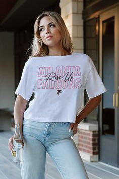 Show off your love for the Atlanta Falcons with this stylish "Keep Playing" boxy fit women's crop tee. Made with a comfortable and breathable material, this tee is perfect for game days or everyday wear. Represent your team with pride and comfort! White Relaxed Fit Cropped T-shirt With Text Print, White Cropped T-shirt With Text Print, Relaxed Fit, Cropped Shirt With Letter Print In Relaxed Fit, White Crew Neck Cropped Shirt With Letter Print, White Cropped Shirt With Letter Print, Crew Neck, White Letter Print Crew Neck Cropped Shirt, White Graphic Tee Cropped Shirt With Letter Print, White Cropped Graphic Tee With Letter Print, Atlanta Falcons