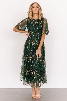 Arabella Embroidered Tulle Maxi Dress | Dusty Blue Floral | Baltic Born Boho Mother Of The Bride Dresses Bohemian Floral Prints, Wedding Guest Dress Older Women, Formal Wedding Guest Dress Plus Size, Lace Dress Plus Size, Tulle Maxi Dress, Dress Sage, Dress Champagne, Embellished Maxi Dress, Baltic Born