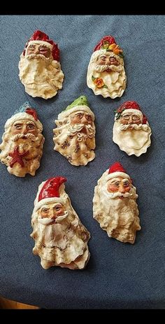 Oyster Shell Santas Diy, Ideas For Oyster Shells, Diy Sea Shells Ideas, Uses For Oyster Shells, Decorating Oyster Shells Diy, Oyster Shell Santa Ornaments Diy, Resin Oyster Shells, Slipper Shell Crafts