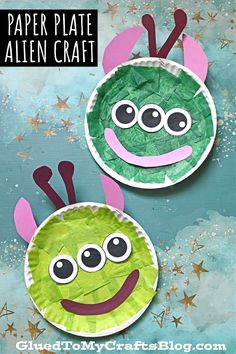 paper plate alien craft for kids to make