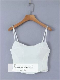 Women’s Solid Sweetheart Neck Corset Style Cami Top With Curved Hem And Back Zip Sun-Imperial United States Fitted Crop Top With Built-in Bra For Summer, Seamless Non-stretch Summer Crop Top, Stretch Summer Camisole Solid Color, Summer Stretch Camisole Solid Color, Fitted Camisole With Straps For Summer, Fitted Seamless Camisole For Summer, Summer Bandage Tank Top With Stretch, High Stretch Summer Camisole, Fitted Bandage Cami Top