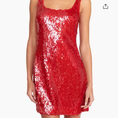 Red Sequin Minidress Red Sequin, Dress Crafts, Designer Clothes For Men, Sequin Mini Dress, Engineered Garments, Sleeveless Mini Dress, Tie Dress, Mini Dress Party, Poinsettia