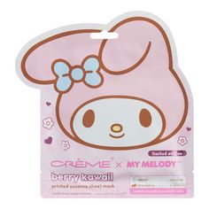 Creme Shop My Melody Berry Kawaii Korean Beauty Sheet Mask by World Market Cute Pink Face Mask, The Creme Shop, Creme Shop, Cute Face Masks, Kawaii Faces, Pink Room Decor, Cute Outfits With Jeans, Birthday Book, Best Masks