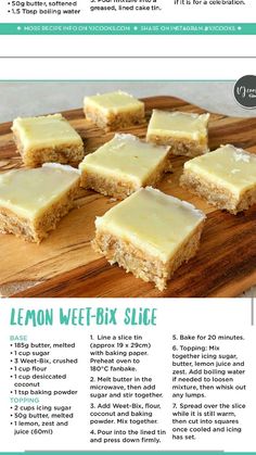 the recipe for lemon weef - box slice on a cutting board