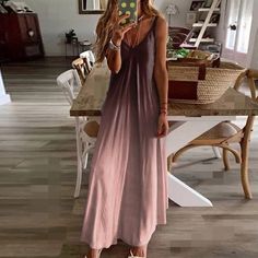 Women Gradient Print Summer Casual Fashion Low Neck Sleeveless Flower Print Long Dress Casual Summer Slip Dress Long, Casual Summer Maxi Dress, Flower Print Long Dress, Long Dress Casual Summer, Summer Slip Dress, Beach Clothes, Leaves Print Dresses, Bohemian Women, Oversize Casual