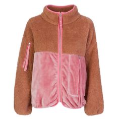 Ugg Marlene Sherpa Jacket In Brown/Pink This Full-Zip Ladies Jacket From Ugg Arrives In A Sandalwood Brown And Soft Kiss Pink Colourway And Features A Standing Collar With Cosy Blocked Sherpa And Faux Fur. Multiple Zippered Pockets Help Carry Small Everyday Essentials With Effortless Ease, While The Jacket Can Be Thrown On Over Almost Anything To Give Yourself That Added Layer Of Style And Warmth. Size:Women's Large Colour: Brown, Pink Neckline: Stand Collar Sleeve Type: Long Hem:Straight Fasten Ugg Sherpa, Sherpa Jacket, Faux Fur Jacket, Fashion Labels, Fur Jacket, Womens Uggs, Winter Outfit, Stand Collar, Faux Suede