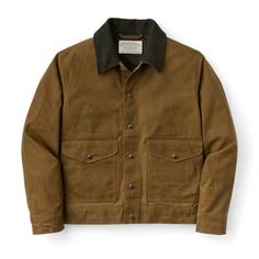 Tin Cloth Short Lined Cruiser Jacket | Filson Work Jacket Mens, Waxed Canvas Jacket, Outfits Hombre, Canvas Jacket, Chore Coat, Wax Jackets, Work Jacket, Dark Tan, Work Jackets