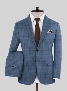 Looking to add a timeless piece to your collection? Our Reda Sky Blue Checks Wool Suit is a perfect choice! Made from rich wool fabric, it's ideal for winter wear and enhances your overall look with the utmost care given to both the fabric and tailoring. The cheerful blue hue interwoven with plaid weaves exudes a sense of serenity and peace, making it a versatile year-round option for wherever you go. 
  Look Includes    Reda     Sky     Blue     Checks     Wool  Fabric  Two Button Jacket Style Fitted Winter Suits With Welt Pockets, Blue Wool Suits For Work, Blue Wool Suits For Workwear, Tailored Blue Wool Suit, Fitted Wool Suits For Winter, Fitted Wool Suit For Winter, Blue Wool Suits For Fall, Timeless Fitted Winter Suit, Fitted Blue Winter Suits