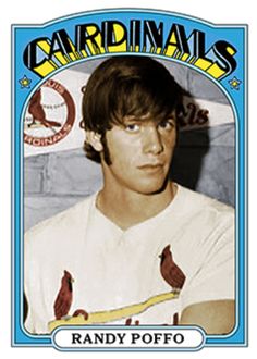 a baseball card with the name randy pofo on it