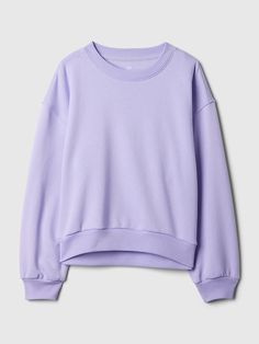 Kids Crewneck Sweatshirt | Gap Gap Relaxed Fit Sweatshirt For Spring, Gap Casual Sweatshirt For Spring, Gap Casual Spring Sweatshirt, Casual Gap Sweatshirt For Spring, Sporty Gap Sweatshirt For Spring, Gap Oversized Long Sleeve Sweatshirt, Gap Sweatshirt For Spring Loungewear, Spring Gap Sweatshirt For Loungewear, Casual Gap Sweater With Ribbed Cuffs