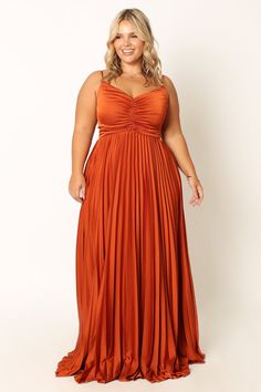 Naira Pleated Maxi Dress - Sunset Orange - Petal & Pup USA Best Plus Size Dresses, Satin Dresses Long, Satin Dresses Long Sleeve, Plus Size Wedding Guest Dresses, Orange Bridesmaid Dresses, Fall Bridesmaid Dresses, White Dress Shoes, Sunset Orange, Size 10 Models