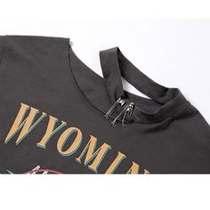 Take the wild west with you with these Wyoming Gothic Crop Tops. Available in four bold colors, they're guaranteed to make a statement with grunge look: choker neck and safety pins! Jumpstart your adventure today and show off your courage in style. One Size. Gender: WOMENTops Type: Tees, TopsStyle: American RetroMaterial: Cotton / Nylon BlendElasticity: Slight StretchDecoration: Hollow Out, Safety PinsCollar: O-NeckClothing Length: Short, Cropped SIZE CHART Size (CM) Shoulder Chest Width Sleeve Graphic Crop Tops, Gothic Crop Tops, Costume Bags, Graphic Crop Top, Pin Design, Grunge Look, Neck Choker, Safety Pins, The Wild West