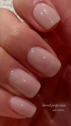 Nude Nails. Neutral Nails. Perfect nude color for nails. Nail shade number DND 871 Short Neutral Nails Acrylic Square, Cute Short Natural Nails Ideas Simple, Neutral Powder Dip Nails, Nude Manicure Short Nails, Nude Squoval Nails, Summer Neutral Nail Colors, Nude Nails For Dark Skin