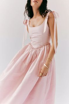 Louise New York Marie Dress | Free People Pink Black Tie Dress, 2025 Predictions, Pink Flare Dress, Pink Wedding Guest Dress, Slay Fashion, Rococo Era, Coquette Clothes, Rococo Revival, 2025 Trends