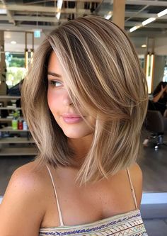 42 Clavicut Hairstyles That Will Make You Want to Chop Your Locks Dental Assistant Hairstyles Short Hair, Short Hairstyles For 20 Year Olds, Charlize Theron Long Bob, Lob Haircut With Money Piece, Blond Brown Hair Color, Trending Shoulder Length Haircuts, Short Brown Hair With Blonde Highlights Straight, Cool Bronde Bob, Kelly Pickler Hair