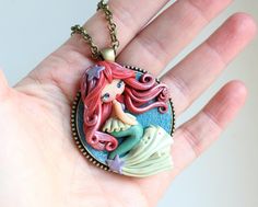 This pendant will be mounted on a 55 cm chain (21 in) . shop:https://www.etsy.com/it/shop/ZingaraCreativa thank you! Cute Handmade Polymer Clay Necklaces, Themed Polymer Clay Jewelry For Gifts, Handmade Cute Polymer Clay Necklaces, Cute Pink Polymer Clay Necklace, Handmade Polymer Clay Whimsical Necklaces, Whimsical Handmade Polymer Clay Necklaces, Handmade Kawaii Polymer Clay Jewelry, Handmade Polymer Clay Kawaii Jewelry, Polymer Clay Goddess Pendant