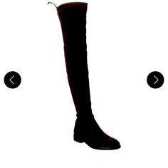 Brand New Nwot Stuart Weitzman Black Jocey Stretch-Suede Over-The-Knee Boots Size :5 Smoke Free Home Sleek Black Knee-high Boots With Sculpted Heel, Stuart Weitzman Over The Knee Boots, Black Knee-high Boots With Pointed Toe In Medium Width, Black Synthetic Knee-high Boots With Pointed Toe, Black Knee-high Boots Medium Width, Stuart Weitzman Shoes, Over The Knee Boots, Over The Knee, Stuart Weitzman