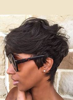 Black Haircut Styles, Short Haircut Styles, Short Black Hairstyles, Hair Images, Pixie Bob, Short Wigs, Halle Berry, Pixie Hairstyles, Short Hair Cuts For Women