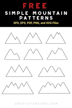 printable mountain pattern for kids to make