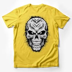 Gothic Skull T-Shirt, Black and White Ink Style, Unisex Graphic Tee, Trendy Urban Streetwear, Dark Aesthetic Fashion Top, Soft Cotton Male T-Shirt Custom graphic T-Shirt.Customize your color Streetwear Male, Adventure Outfit, Skull Tshirt, Street Wear Urban, Casual Summer Shirts, Art Shirts, Pride Shirts, White Ink, Male T Shirt