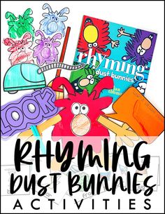 an image of rhyming dust bunnies activities