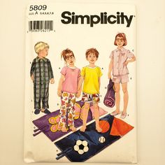 children's pajamas and shorts sewing pattern