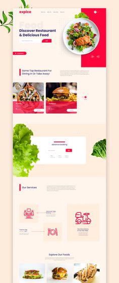 an image of a restaurant website design