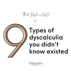 the title for an article about types of dyscalculaia you didn't know