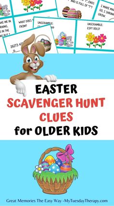 Easter Morning Scavenger Hunt, Teen Easter Hunt Clues, Free Easter Scavenger Hunt Clues, Bluey Easter Egg Hunt, Easter Egg Scavenger Hunt Hints, Easter Basket Scavenger Hunt Clues Free, Easter Hunt Clues For Adults, Bluey Easter Scavenger Hunt