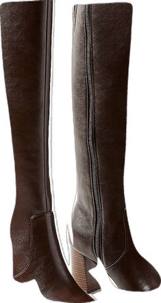 Modern Knee-high Boots For Business In Fall, Fall Business Knee-high Boots Modern Style, Brown Low Heel Boots For Office, Brown Low Heel Office Boots, Low Heel Winter Boots For Office, Low Heel Winter Office Boots, Low Heel Boots For Office Wear In Winter, Fall High Ankle Wedge Boots For Workwear, Formal Winter Wedge Boots With Round Toe