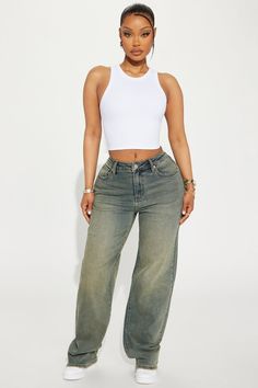 Left Him Speechless Straight Leg Jeans - Vintage Wash | Fashion Nova, Jeans | Fashion Nova Fashion Nova Finds, Summer Outfit Black Women, Boogie Concert, Cute Boyfriend Jeans, Girly Clothing, Fashionnova Jeans, Jodie Joe, Cute Online Clothing Stores, Teen Movies