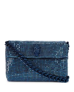 Kurt Geiger London Small Party Shoulder Bag Blue Luxury Clutch With Top Handle, Luxury Blue Top Handle Clutch, Luxury Blue Clutch With Top Handle, Blue Crossbody Clutch For Evening, Blue Evening Shoulder Bag With Chain Strap, Blue Top Handle Party Bag, Luxury Blue Clutch With Detachable Strap, Blue Crossbody Evening Bag For Formal Occasions, Chic Blue Shoulder Bag For Evening