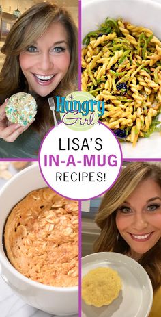 a collage of images with the words lasa's in - a - mug recipes