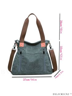 BagForLove - Large Capacity Two Tone Canvas Crossbody Bag: Casual Shoulder Purse with Patch Pocket Product Description Color Grey Strap Type Double Handle Bag Size Medium Pattern Type Plain Type Shoulder Tote Bag Closure Type Zipper Style Fashionable Material Polyester Composition 100% Polyester Size Chart INCH CM Bag Length Bag Width Bag Height Handle Height Strap Length 14.6 inch 5.5 inch 12.6 inch 10.2 inch 53.1 inch Bag Length Bag Width Bag Height Handle Height Strap Length 37 cm 14 cm 32 cm Gray Satchel Shoulder Bag With Pockets, Casual Satchel With Zipper Pocket For Errands, Gray Canvas Shoulder Bag With Pockets, Casual Handheld Canvas Bag For Errands, Casual Gray Satchel Hobo Bag, Gray Casual Satchel With Double Handle, Casual Gray Satchel With Double Handle, Casual Gray Satchel For Travel, Gray Casual Travel Satchel