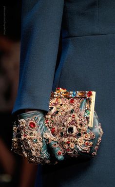 gem encrusted accessories, dolce & gabbana Alana Blanchard, Skirt Suits, Burton Snowboards, Dolce E Gabbana, Fall 2014, Mode Inspiration, Dolce & Gabbana, Beautiful Bags, Fashion Details