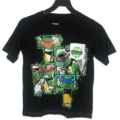 Graphic Short Sleeves Tee Featuring The Teenage Mutant Ninja Turtles. Brand New Without Tags! Official Product. We Are A Smoke-Free And Pet-Free Home. Playful Black T-shirt With Character Print, Black Short Sleeve T-shirt For Play, Black T-shirt With Graphic Print For Casual Wear, Black Short Sleeve T-shirt For Playwear, Black Crew Neck Tops For Playwear, Black Short Sleeve T-shirt, Black Short Sleeve Tops For Playwear, Toddler Graphics, Paw Patrol Shirt