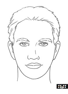 a drawing of a man's face with one eye open and the other half closed