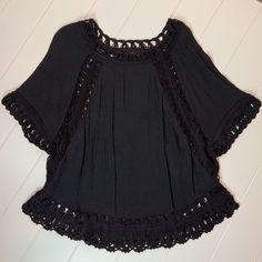 New Without Tags Approx Measurements Laying Flat Pit To Pit 22” Length 25” Black Lace Trim Shorts, Lace Trim Shorts, Black Lace, Vancouver, Lace Trim, Short Sleeves Tops, Womens Tops, Lace, Women Shopping