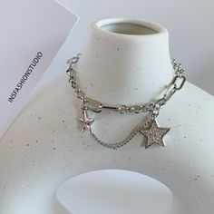 Condition: Brand New Color: Silver Material: S925 Sterling Silver 15+5cm Metal Star-shaped Bracelets, Gift Chain Bracelet With Star Charm, Trendy Silver Star Bracelet, Silver Star-shaped Bracelet With Adjustable Chain, Trendy Silver Jewelry With Star Charm, Elegant Silver Star Chain Bracelet, Elegant Silver Star-shaped Chain Bracelet, Trendy Silver Star Charm Bracelet, Silver Chain Bracelet With Star Charm As Gift