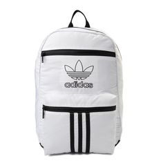 Brand New Sporty White School Bag, White Sporty School Bag, White Nylon Backpack For Streetwear, White Nylon School Backpack, White Nylon Backpack For School, Casual White Student Backpack, White Sports Bag For Back To School, White Nylon Bags For Streetwear, White Casual Bags For Streetwear