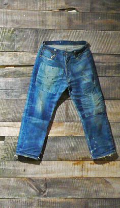 Selvedge Denim Jeans, The Barnyard, Denim Workwear, Torn Jeans, Selvedge Denim, Raw Denim, Levi Strauss, Vintage Levis