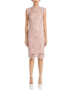 Eliza J Lace Sheath Dress Elegant Fitted Lace Dress For Spring, Spring Wedding Sheath Midi Dress, Feminine Sheath Lace Dress For Formal Occasions, Spring Sheath Dress For Wedding Guest, Feminine Formal Sheath Lace Dress, Elegant Knee-length Lace Dress For Spring, Spring Wedding Guest Sheath Dress, Elegant Sheath Lace Dress For Summer, Spring Wedding Lace Sheath Dress